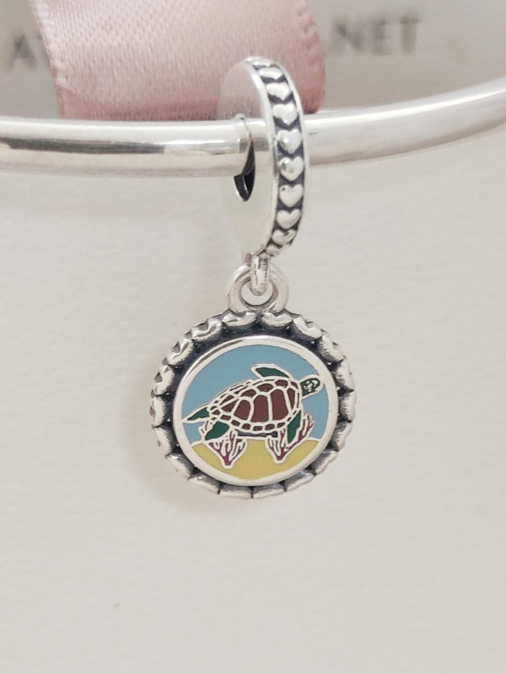 Pandora Aruba Sea Turtle Exclusive Dangle Charm S925 ALE with box